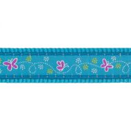 Obojok RD 15 mm x 24-37 cm - Butterfly Turquoise