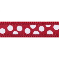 Postroj RD 15 mm x 36-54 cm - White Spots on Red