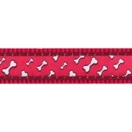 Obojok RD 12 mm x 20-32 cm - Flying Bones Red