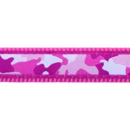 Obojok RD 15 mm x 24-37 cm - Camouflage Hot Pink