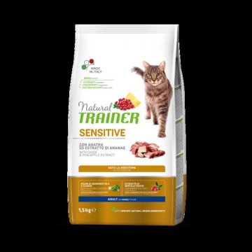 TRAINER Natural Cat SENSITIVE kačica 1,5kg