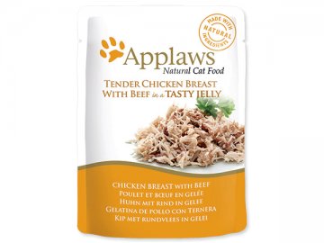 Kapsička APPLAWS Cat Pouch Chicken with Beef in Jelly 70g