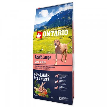 ONTARIO Dog Adult Large Lamb & Rice & Turkey 12kg