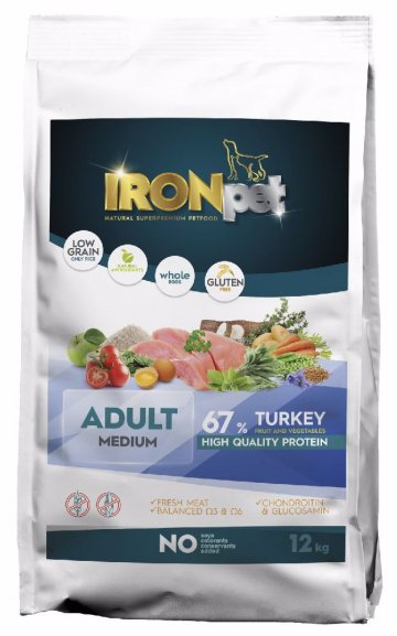 IRONpet Dog Adult Medium Turkey (Krocan) 12 kg