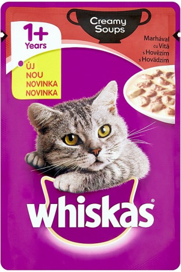 Kap.WHISKAS hovezi v kremove stave 100g