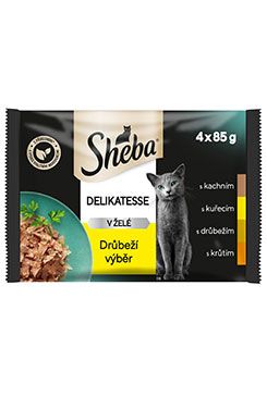 Sheba kapsa Drůbeží výběr v želé 4x85g