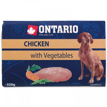 Vanička ONTARIO Dog Chicken with Vegetable 320g