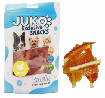 JUKO Snacks Chicken jerky with calcium soft bone 70 g