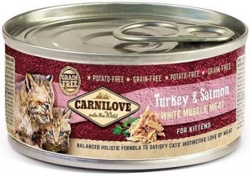 Carnilove WMM Turkey & Salmon for Kittens 24x100g