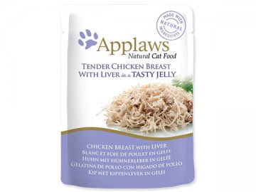 Kapsička APPLAWS Cat Pouch Chicken with Liver in Jelly 70g