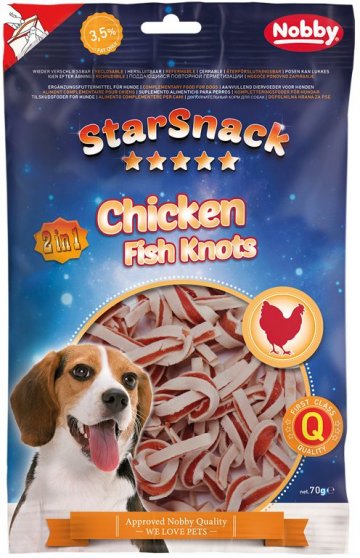 Nobby StarSnack Chicken Fish Knots maškrty 70g