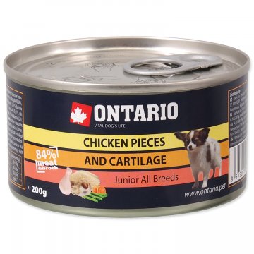 Konzerva ONTARIO Junior Chicken Pieces + Cartilage 200g