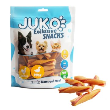 Chicken, Duck & Pumpkin Tricolor Twist JUKO Snacks 250 g