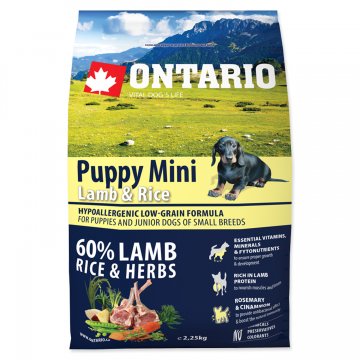 ONTARIO Puppy Mini Lamb & Rice 2,25kg