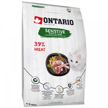 ONTARIO Cat Sensitive / Derma 6,5kg