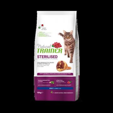 TRAINER Natural Cat STERILISED sušená šunka 10kg