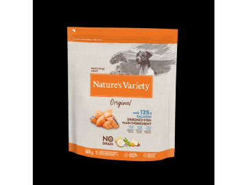 Nature´s variety orig. NG mini ad. dog s lososem 600g