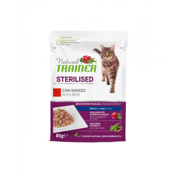 Kap.Trainer Natural CAT SP. STER. hovezi 85g