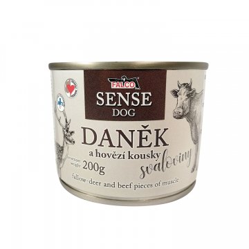 FALCO SENSE DOG daněk a hovězí 200g