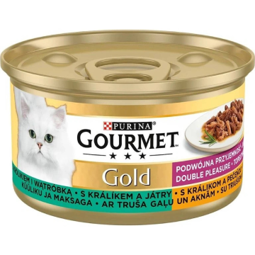 Gourmet Gold konzerva  kralik + pečeň 85g