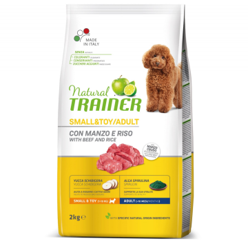 TRAINER Natural Small & Toy Adult Hovädzie a ryža 2kg