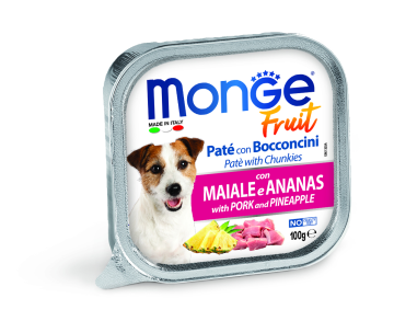 MONGE FRUIT Dog Bravčové s ananásom 100g / 32ks