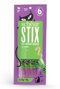 Schesir Cat pochoutka Stix Liquid Snack kachna 6x15g