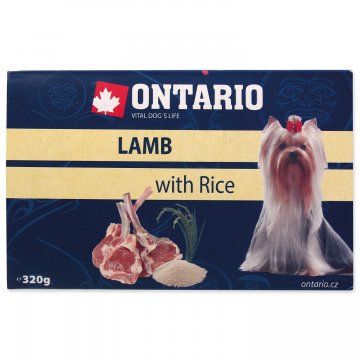 Vanička ONTARIO Dog Lamb with Rice 320g