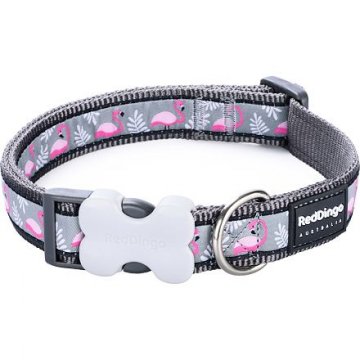 Obojok RD 12 mm x 20-32 cm - Flamingo Cool Grey