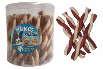 Jerky tyčka kroucená vanilka & kuře JUKO Snacks (50 ks)