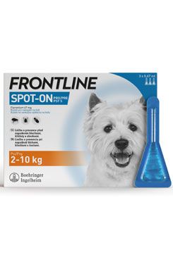 FRONTLINE SPOT ON pre psov S (2-10kg) - 3x0,67ml