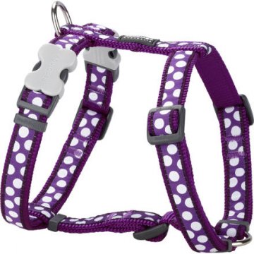 Postroj RD 12 mm x 30-44 cm- White Spots on Purple