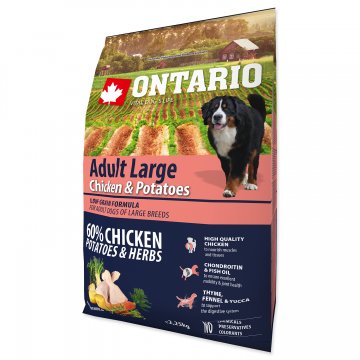 ONTARIO Dog Adult Large Chicken & Potatoes & Herbs 2,25kg