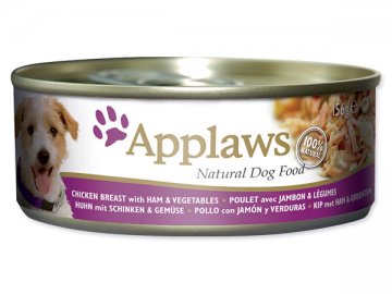 Konzerva APPLAWS Dog Chicken, Ham & Vegetables 156g