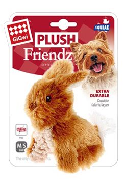 Hračka pes GiGwi Plush Friendz Králiček hnedý plyš